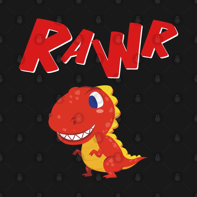 RAWR Cute Dino T Rex Extinct Animal Lover Babys by Onceer