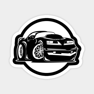 Seventies Classic Muscle Car Cartoon Magnet