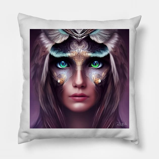 Beautiful Owl Woman Pillow by Wilcox PhotoArt