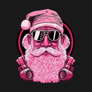 Retro Vintage Pink Santa Claus T-Shirt