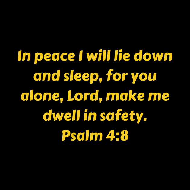 Bible Verse Psalm 4:8 by Prayingwarrior