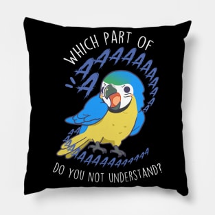 Blue and Gold Macaw Aaaa Pillow