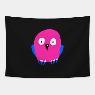 Cartoon Pink Owl Tapestry