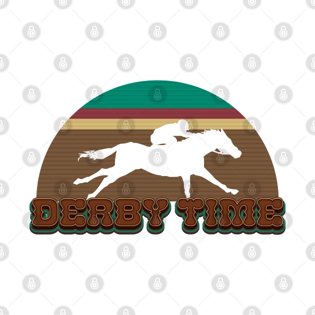 Retro Derby Time - Horse Racing by Whimsical Thinker