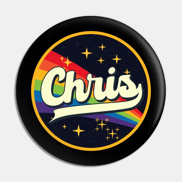 Chris // Rainbow In Space Vintage Style Pin by LMW Art