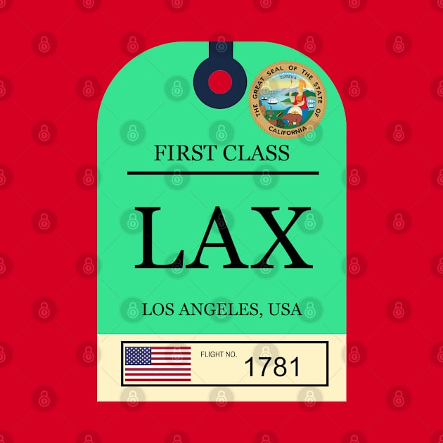 Los Angeles airport strap tag by Travellers