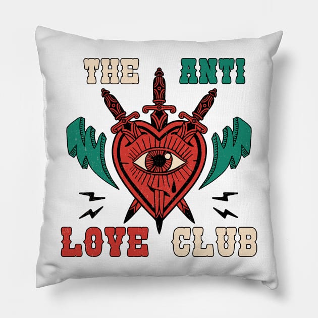 The Anti Love Club Pillow by MZeeDesigns