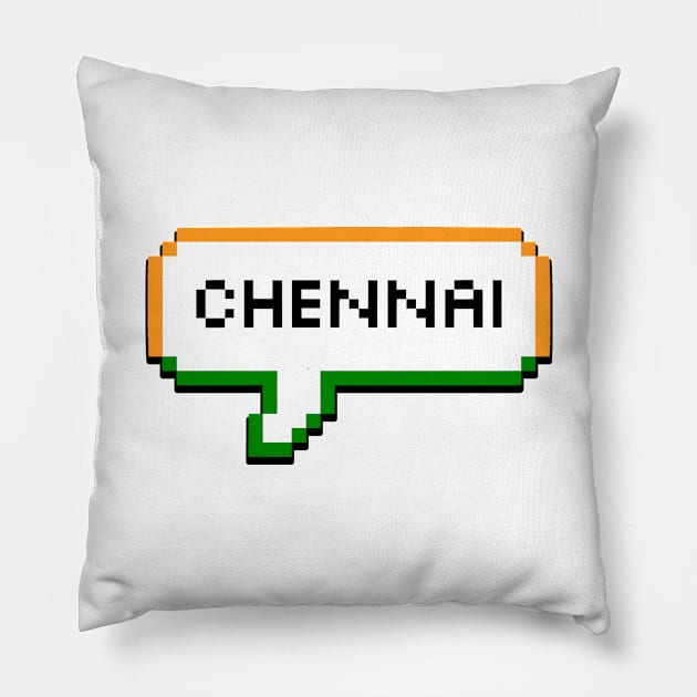 Chennai India Bubble Pillow by xesed