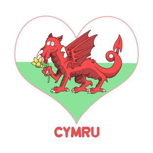 Welsh Dragon With Heart T-Shirt