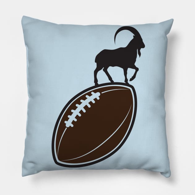 GOAT of Football Pillow by justSVGs