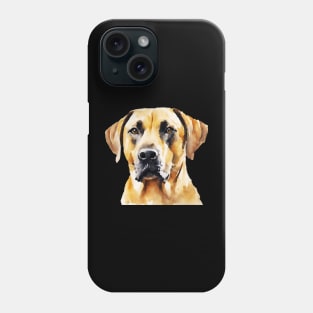 Watercolor Black Mouth Cur Face Phone Case