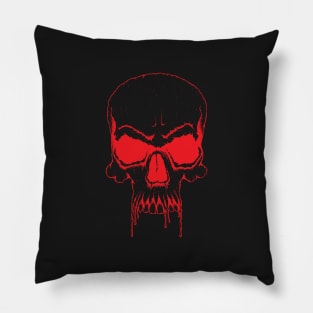 Red Skull Design Pillow