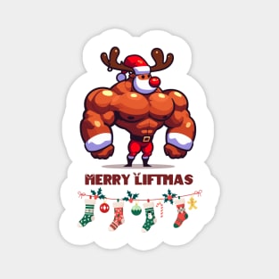 Christmas Reindeer - Merry Liftmas Magnet