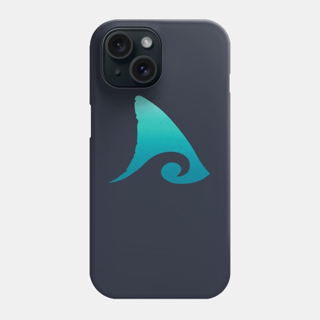 Shark Fin Ocean Wave Tee T-Shirt Phone Case by analogdreamz