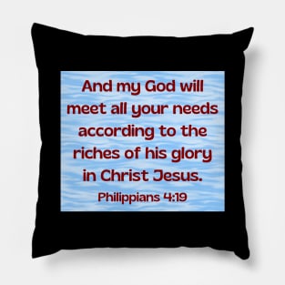 Bible Verse Philippians 4:19 Pillow