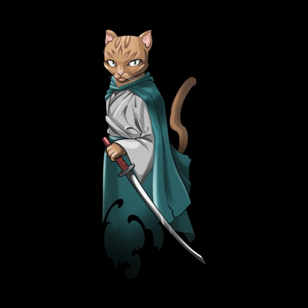 Samurai cat by Vika_lampa_13