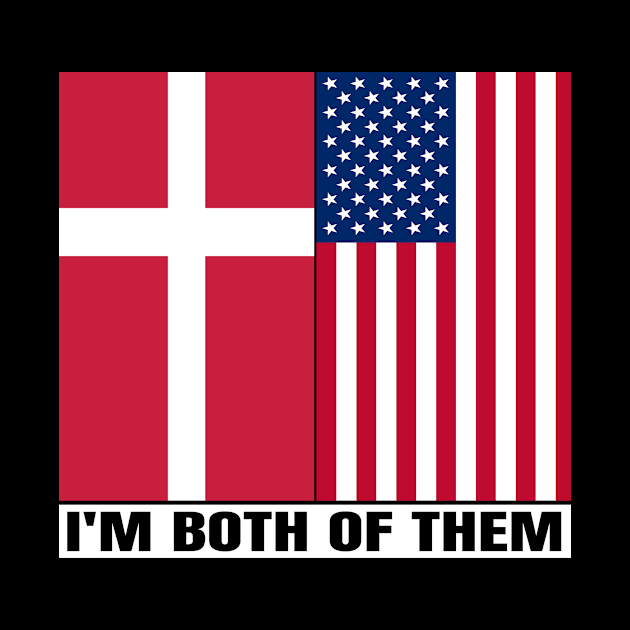 Half American Half Danish Kingdom Heritage USA Roots & Denmark DNA Family Flag Design by OriginalGiftsIdeas