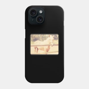 Retro Palomino Horse at Fence Phone Case