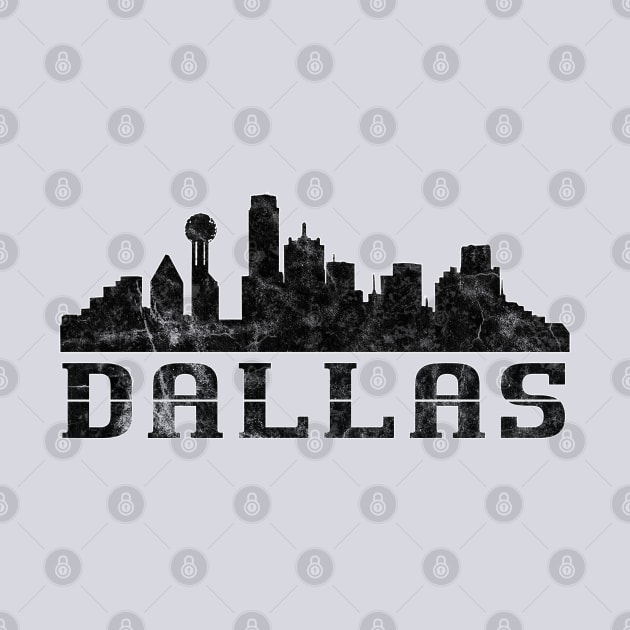 Dallas Skyline Silhouette by MotoGirl