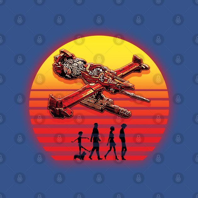 Discover RetroSunset Swordfish - Cowboy Bebop - T-Shirt