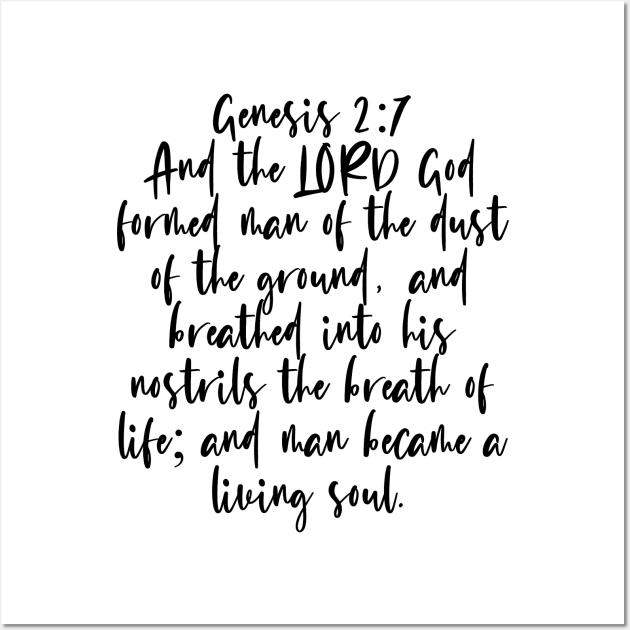 Genesis 2:7 Bible Verse - Bible Verse - Posters and Art Prints | TeePublic