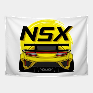 Yellow NSX Rear JDM Tapestry