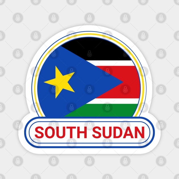 South Sudan Country Badge - South Sudan Flag Magnet by Yesteeyear