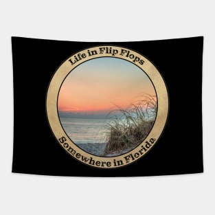 Early morning sunrise life in Flip Flops Tapestry