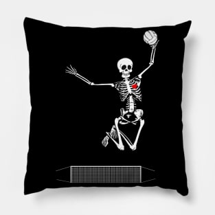 volleyball skeleton halloween Pillow