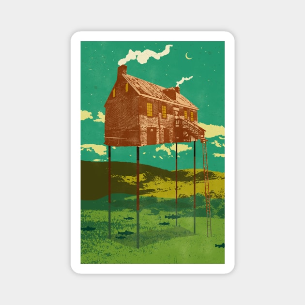 RIVER HOUSE Magnet by Showdeer