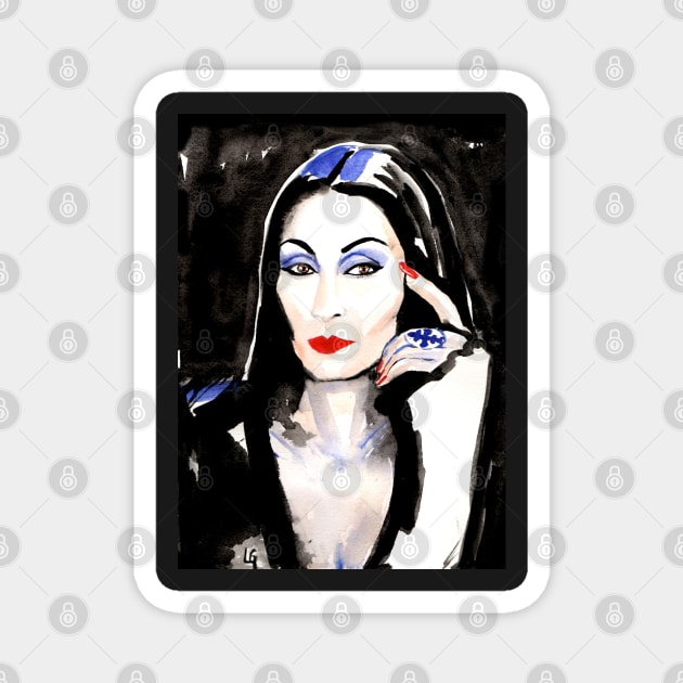 Morticia Addams Magnet by LauraGomez