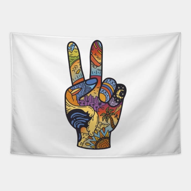 Peace Sign Tapestry by Digital-Zoo