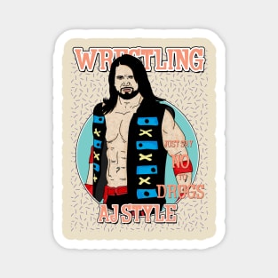 Artwork Aesthetic Aj Style Wrestling Magnet