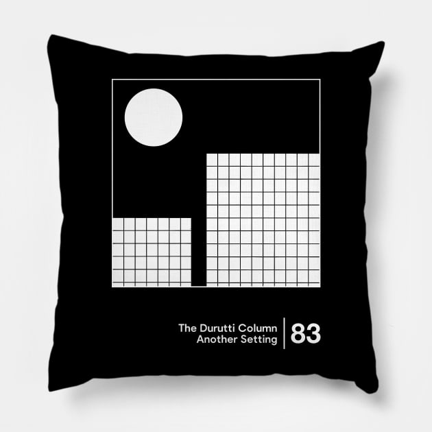 The Durutti Column - Minimal Graphic Design Tribute Pillow by saudade