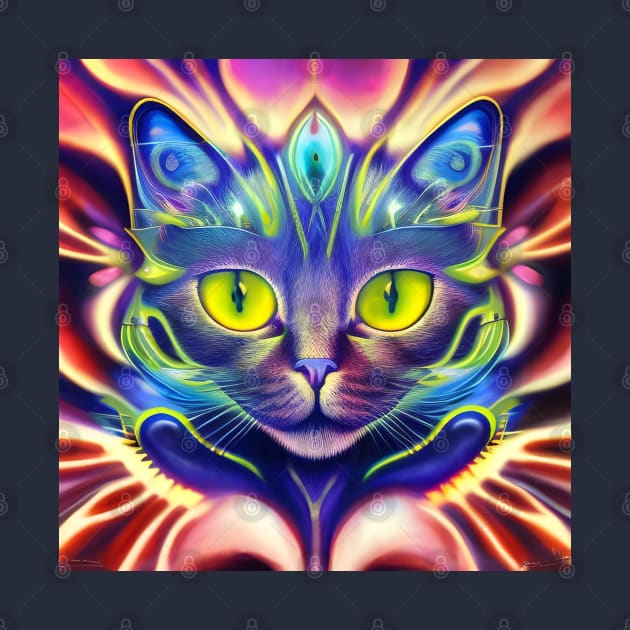 Kosmic Kitty (4) - Trippy Psychedelic Cat by TheThirdEye