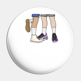 skater boy and drummer boy Pin