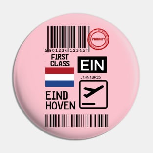 Eindhoven Netherlands travel ticket Pin