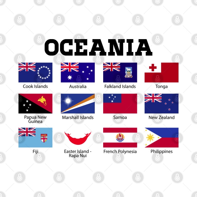 Flags of Oceania by BramCrye