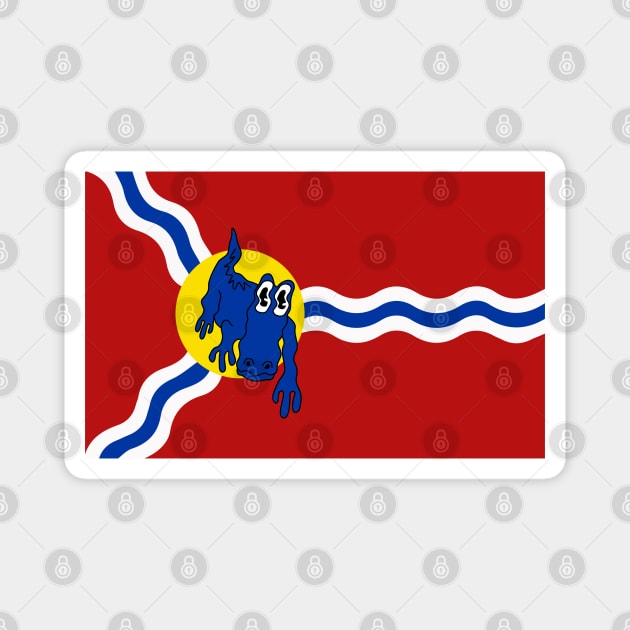 King Gizzard and the Lizard Wizard - St Louis Flag Magnet by skauff