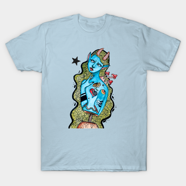 Blue Alien - Alien - T-Shirt