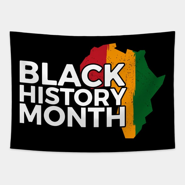 black history month map Tapestry by Mstudio