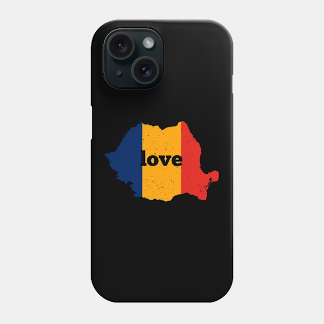 Romania Flag I Love Romania Phone Case by swissles