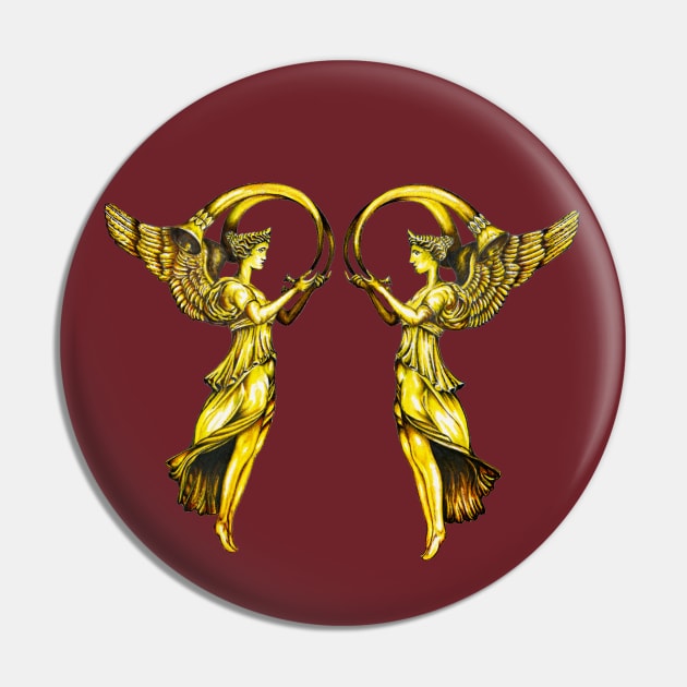 Golden horns Pin by Redmonks