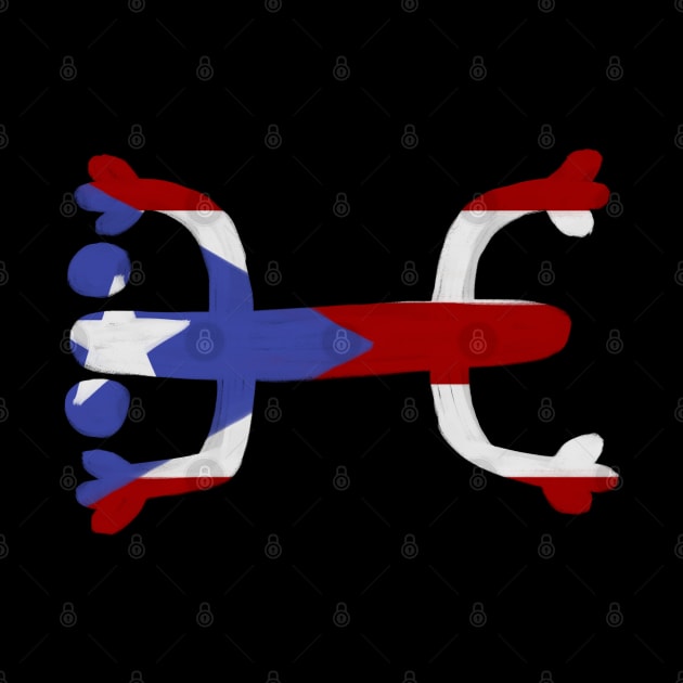 Puerto Rican Flag Frog Variant by Catt Bonilla