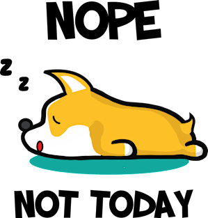 Welsh Corgi Sleeping Lazy Day Dog Lovers Magnet