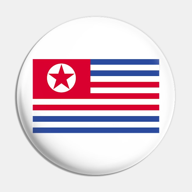 United States of North Korea Pin by UStshirts
