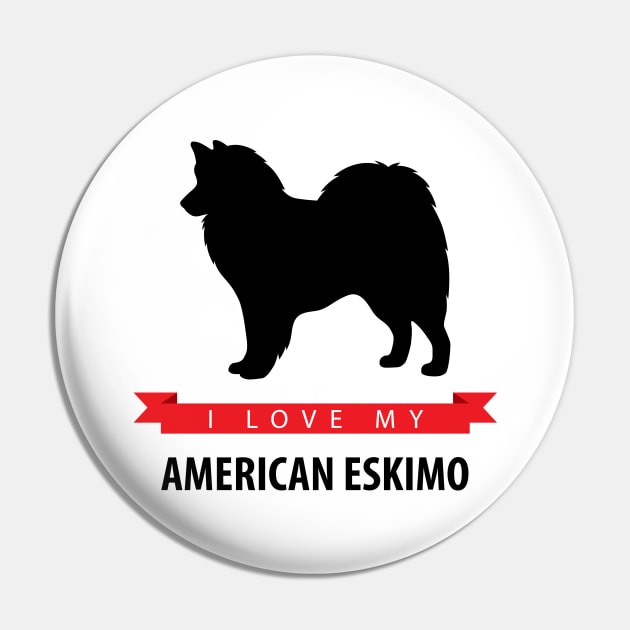 I Love My American Eskimo Dog Pin by millersye