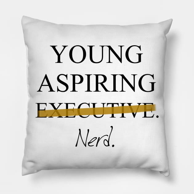 Young Aspiring Nerd Pillow by Pixhunter