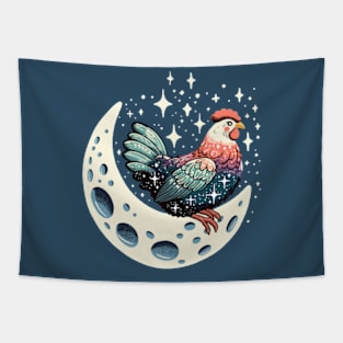 Moon Chicken Tapestry