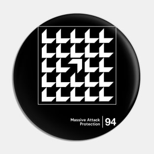 Massive Attack - Minimalist Graphic Artwork Design Pin